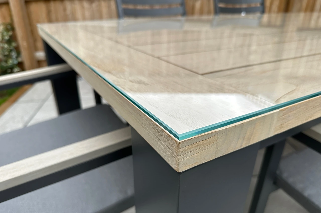 Custom Glass Table Top Installation in Mustang, OK